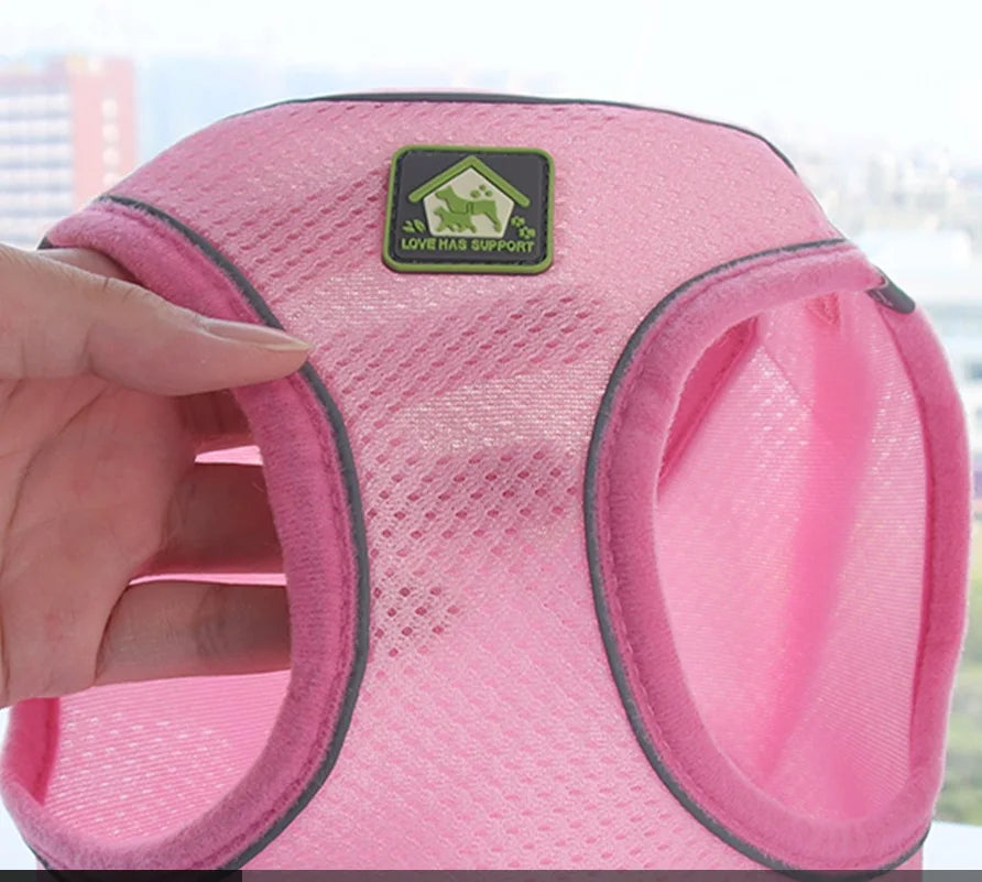 Reflective Mesh Pet Harness Set