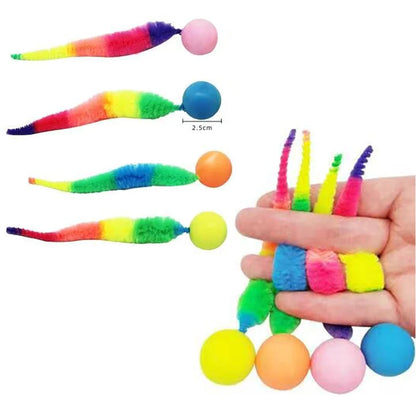 Colorful Bouncing Cat Toy