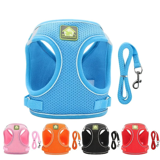 Reflective Mesh Pet Harness Set
