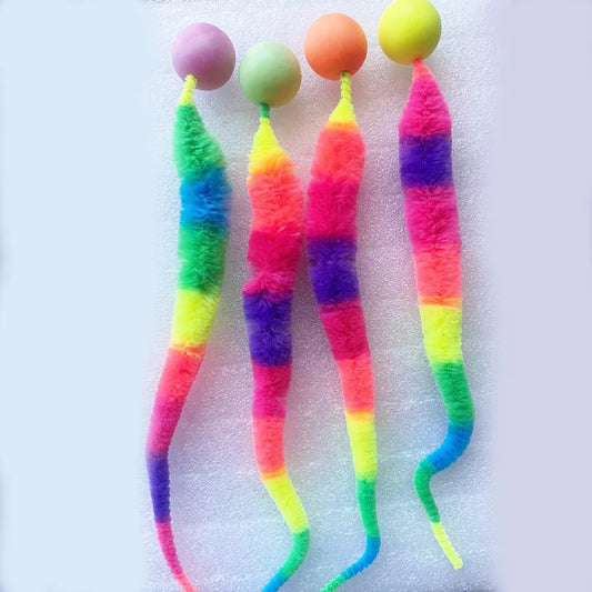 Colorful Bouncing Cat Toy