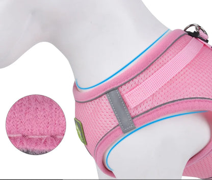 Reflective Mesh Pet Harness Set